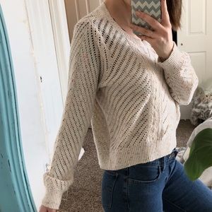 🌟Sale🌟 Lauren Conrad Speckled Knit Sweater-Cream